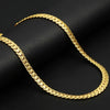 2 PCS 5mm Full Sideways Gold Plated Necklace Fashion Jewelry, Specification: 16 inch (40cm)