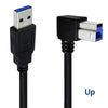 JUNSUNMAY USB 3.0 A Male to USB 3.0 B Male Adapter Cable Cord 1.6ft/0.5M for Docking Station, External Hard Drivers, Scanner, Printer and More(Up)