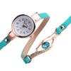 Eye Shape Gemstone Bracelet Watch for Women(Lake blue)