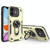 For iPhone 11 Metal Rotating Bracket TPU + PC Magnetic Phone Case(Beige)