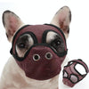 Bulldog Muzzle, Breathable, Drinkable, Wine Red, Size L