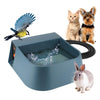 Heated Pet Water Bowl, 2L Automatic Dog & Cat Waterer (Blue, US Plug)