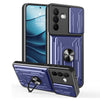For Samsung Galaxy A56 5G Sliding Camshield TPU+PC Phone Case with Card Slot(Blue)