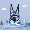 Childrens Cartoon Swimming Bag Wet and Dry Separate Waterproof Storage Bag Portable Beach Backpack, Style: Small Astronaut