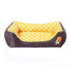 Cosy Cartoon Pet Bed, Yellow, Medium (58x45cm)