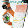 ZGA W04 2.03 inch Screen Seconds Hand BT Call Smart Watch, Support Health Monitor / AI Voice Assistant / SOS(Orange)