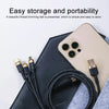 ROCK G18 Flash Charging Series 66W USB to 8 Pin + USB-C / Type-C + Micro USB Data Cable, Cable Length: 1.2cm (Black)