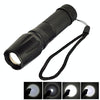 T6 White Light 5-Mode Telescopic Zoom LED Flashlight (Black)