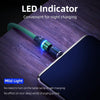 ENKAY 3 in 1 3A USB to Type-C / 8 Pin / Micro USB Magnetic 540 Degrees Rotating Fast Charging Cable, Length:1m(Black)