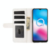 For Alcatel 3X 2020 R64 Texture Single Horizontal Flip Protective Case with Holder & Card Slots & Wallet& Photo Frame(White)