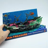Bubbling Shipwreck Aquarium Ornament - Resin Decoration 24cm