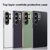 For Samsung Galaxy S25 5G Genuine Leather PC Phone Case(Green)