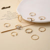10pcs/set Moon Star Leaves Heart Rhinestone Knuckle Ring(SKU5900)