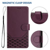 For Samsung Galaxy A56 5G Honeycomb Embossing RFID Leather Phone Case(Violet)