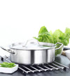 Stainless Steel Extra Thick Hot Pot Thickened Bottom Grid Pot(Diameter : 32cm)