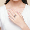 S925 Sterling Silver Open Ring Moon Cat Female Ring