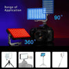 Pixel G3 Flat Panel RGB Fill Light Handheld Photography Camera Dimmable Desktop Mini Pocket Lamp(A Set)