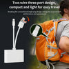 NK-107TL Pro USB-C / Type-C, 8 Pin, USB to 8 Pin, USB, RJ45 Multi-function Adapter(White)