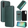 For Samsung Galaxy A26 5G Carbon Fiber Texture Flip Leather Phone Case(Green)