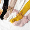 Spring And Autumn Girl Tights Bow Baby Knit Pantyhose Size: M 1-2 Years Old(Black)