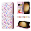 For Samsung Galaxy S25+ 5G Bronzing Painting RFID Leather Phone Case(Pansies)