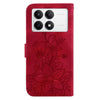 For Xiaomi Redmi K70 / K70 Pro Lily Embossed Leather Phone Case(Red)