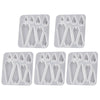 5pcs DIY Crystal Epoxy Earrings Silicone Mold Pendant Jewelry Mold, Spec: Crystal