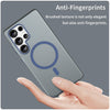 For Samsung Galaxy S25 Ultra MagSafe Frosted Translucent TPU + PC Full Coverage Phone Case(Dark Blue)