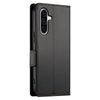 For Samsung Galaxy A36 Side Buckle Magnetic Frosted Leather Phone Case(Black)