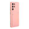 For Samsung Galaxy S25 Ultra 5G Card Slot Design Shockproof TPU Phone Case(Pink)