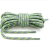2 Pairs Round High Density Weaving Shoe Laces Outdoor Hiking Slip Rope Sneakers Boot Shoelace, Length:120cm(Light Gray-Green)