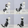 Cat Light Animal Table Lamp Mini Night Light, Power Plug:UK Plug(Visit)
