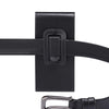 Men Litchi Texture Leather Portable Mobile Phone Waist Bag for 6.9 inch or below(Black)