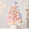 50cm LED Rotating Music Box Desktop Mini Christmas Tree Christmas Decorative Ornaments(Macaroon)