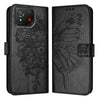 For Asus ROG Phone 8 Embossed Butterfly Leather Phone Case(Black)