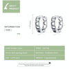 S925 Sterling Silver Simple Hollow Chain Women Earrings