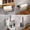 Stainless Steel Damping Effect Roll Paper Holder Paper Towel Bar(Black)