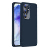 For Samsung Galaxy A55 5G Nano Lens Cover Liquid Silicone Phone Case(Titanium Blue)