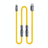 WK WDC-20 Mecha Series Silicone 1.4m 65W 4-in-1 Fast Charging Data Cable(Yellow)