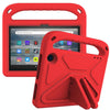 For Amazon Fire 7 2022 Handle EVA Shockproof Tablet Case with Triangle Holder(Red)