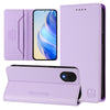 For Samsung Galaxy A04 Core RC01 Dual-Folded Magnetic Suction RFID Leather Phone Case(Light Purple)