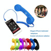 3.5mm Plug Mic Retro Telephone Anti-radiation Cell Phone Handset Receiver(Yellow)