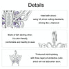 S925 Sterling Silver Platinum Plated Hollow Butterfly Pattern DIY Beads(BSC969)