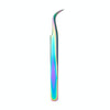 Nail Art Eyelash Tweezers Stainless Steel Colorful High Precision Grafting Eyelash Curler, Specification: 3 PCS Titanium Butterfly Clip