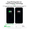 RELIFE RL-309AW  QC3.0 PD Fast Wireless Charger With LCD Display 8 Ports(EU Plug)
