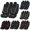 Universal Car Seat Cover Polyester Fabric Automobile Seat Covers Car Seat Cover Vehicle Seat Protector Interior Accessories 9pcs Set Pink