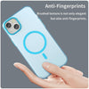 For iPhone 15 Plus MagSafe Frosted Translucent TPU + PC Full Coverage Phone Case(Blue)