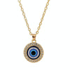 Angel Eyes Pendant Layered Necklace, Model: N2106-10 Round Hot Diamond Eyes