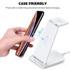 10W 3 in 1 QC 3.0  Vertical Multi-function Wireless Charger with Stand Function, Suitable for Mobile Phones / Apple Watch / AirPods (Black)