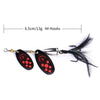 HENGJIA SP304 6.5cm 13g Feather Hook Rotating Sequin Road Lure Bait(Yellow)